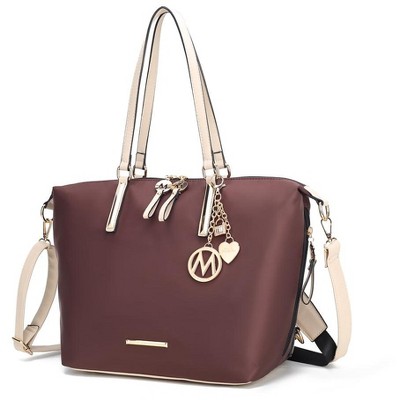 MKF Collection Layla Solid Tote Bag Convertible Backpack by Mia k