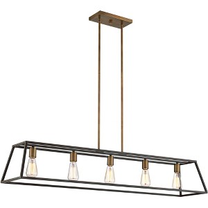 Hinkley Fulton 50" Wide Bronze Island Linear Chandelier - 1 of 3