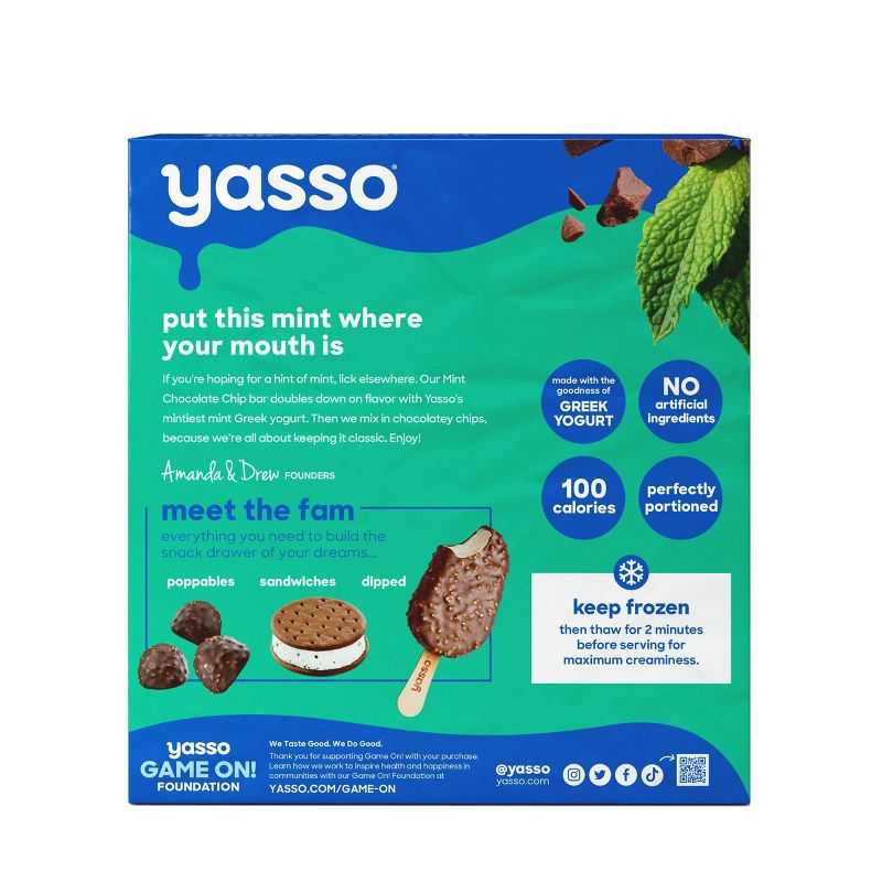 Yasso Frozen Greek Yogurt - Mint Chocolate Chip Bars - 4ct, 3 of 8