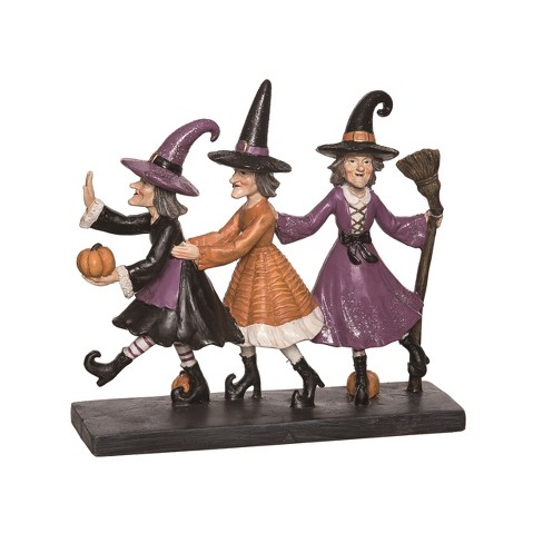 Transpac Resin 10 In. Multicolor Halloween Walking Witches ...