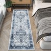 Washable Area Rug Vintage Living Room Rug Oriental Rug for Bedroom Non-Slip Retro Medallion Carpet Print Distressed Rug for Dining Room - 4 of 4
