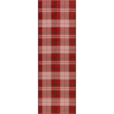 Nuloom Aelin Spill Proof Treated Plaid Pet Friendly Premium Machine Washable Area Rug