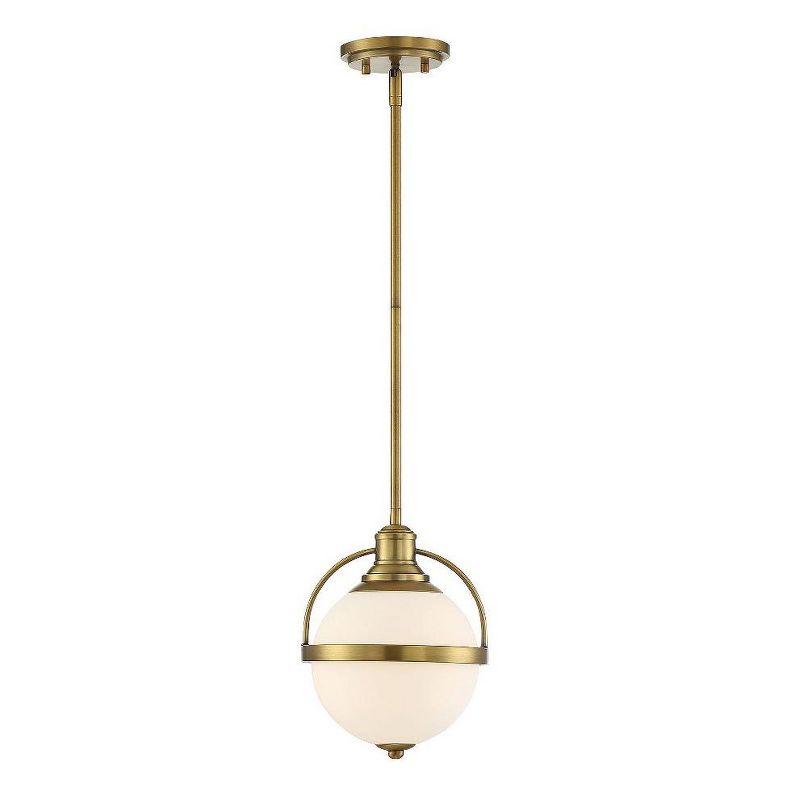 Savoy House Westbourne 1 - Light Pendant in  Warm Brass, 1 of 5