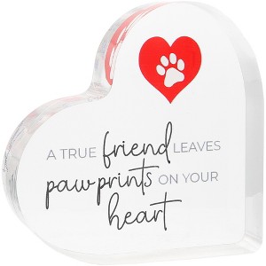 Pavilion Gift Company - True Friend - 3.5" Acrylic Heart Plaque - Wall Sign Panels - 1 of 4