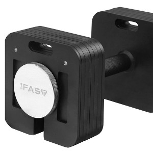 Naysaye Dumbbell 80LB Adjustable 9 in 1 Free Weights with Quick Lock for Home Gym, Silver, 17.71"*10.62"*10.62" - 1 of 4
