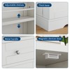 Sideboard Buffet Cabinet with Storage, Credenza Storage Cabinet with Drawer and 4 Doors, Freestanding Coffee Bar for Living Room, Kitchen, Dining Room - 4 of 4
