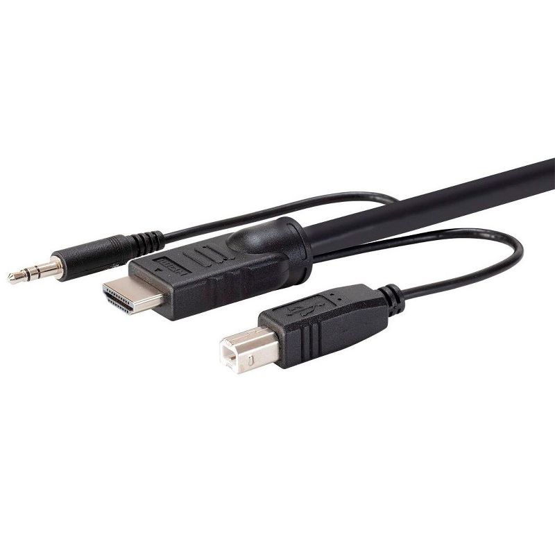 Monoprice HDMI USB 3.5mm Audio Combo Cable - 1.5 Feet, 4K@60Hz, HDR, for KVM Switches - Switch Series, 3 of 7