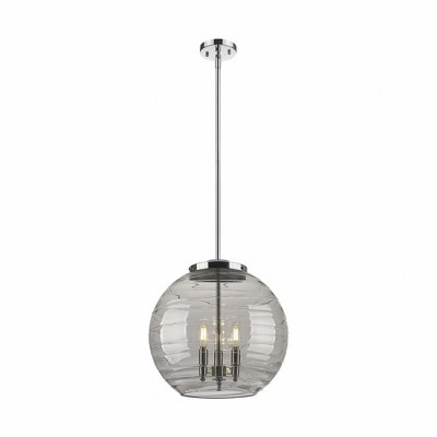 Athens Deco Swirl - 3 Light Pendant In Industrial Style-17.13 Inches Tall and 15.75 Inches Wide