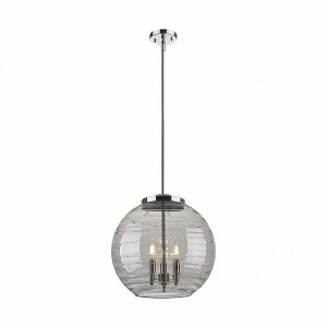 Athens Deco Swirl - 3 Light Pendant In Industrial Style-17.13 Inches Tall and 15.75 Inches Wide - 1 of 1