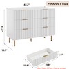 56 inch Wide Fluted Dresser w/ 6 Drawers, Wooden Chest with Metal Handles for Bedroom, Living Room - 3 of 4