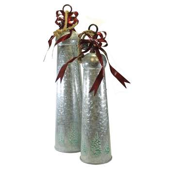 Christmas Christmas Tree Print Bell Red Shea's Wildflower Co., Inc.  -  Decorative Figurines