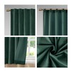 Poly Velvet Soft Solid Curtain Panel Pair, Light Sheen and Plush Textured Light Filtering Curtain for Various Decor Styles - image 3 of 4