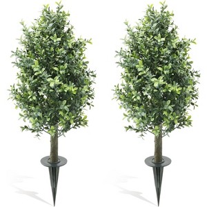 Artificial Boxwood Plants, a Set of 2 Plants, Outdoor Boxwood, Garden Terraces, Porches, Yards, Indoor and Outdoor Decoration. - 1 of 4