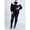 ELOQUII Women's Plus Size Sheer Yoke Sweater With Tie Neck - 4 of 4