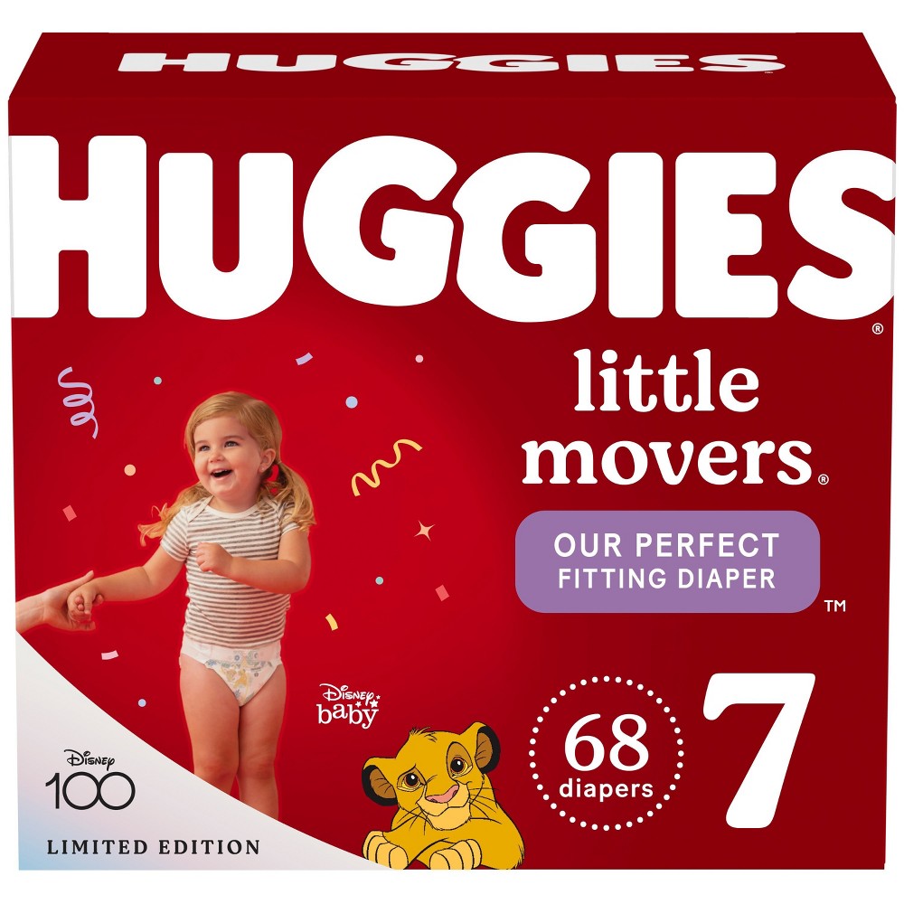 Huggies Little Movers Baby Diapers  Size 7  68 Ct