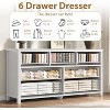 Chest of Dressers with 3 Drawers, Night Stand with Gold Handles, Large Clothes Storage Cabinet for Bedroom, Nursery, Living Room, Closet, White - 4 of 4