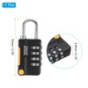 Unique Bargains Locker Luggage Bike 4 Digit Combination Lock with Security Cable Set - 2 of 4