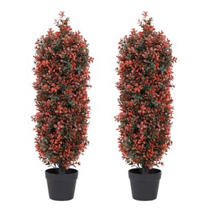 Rbied Green Composite Artificial Tree, Artificial Foliage/Topiary for Indoor and Outdoor ( 2-Piece ) - 1 of 4