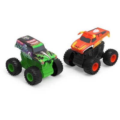 Monster Jam, 2-Pack Official Grave Digger and El Toro Loco Clip & Flip Monster Trucks