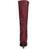 Allegra K Women's Pointy Toe Buckle Decor Side Zip Stiletto Heel Knee High Boots - 3 of 4