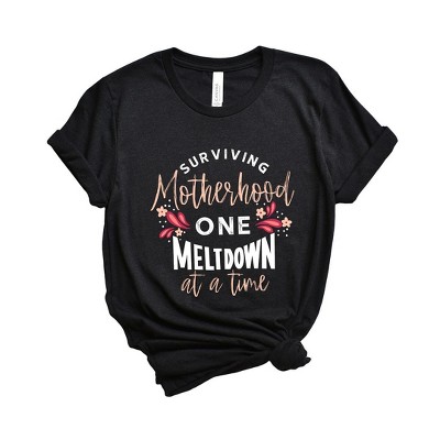 Simply Sage Market Women's Surviving Motherhood Colorful Short Sleeve Graphic Tee