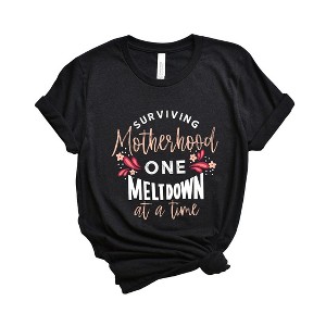 Simply Sage Market Women's Surviving Motherhood Colorful Short Sleeve Graphic Tee - 1 of 3