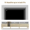 70.86 Inch White TV Stand with 3 Drawers and Open Shelves Media Console Table for TVs up to 80 Inches for Living Room - 3 of 4