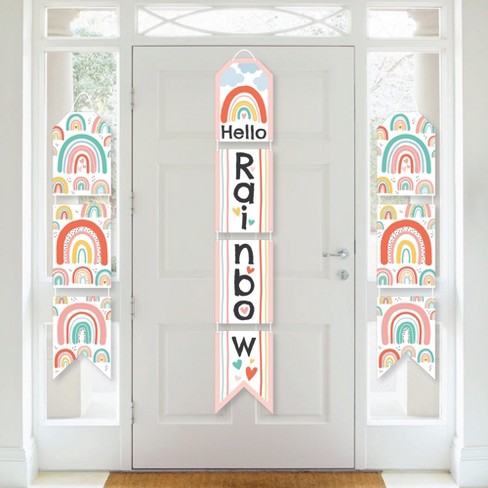 Big Dot Of Happiness Hello Rainbow - Hanging Vertical Paper Door ...