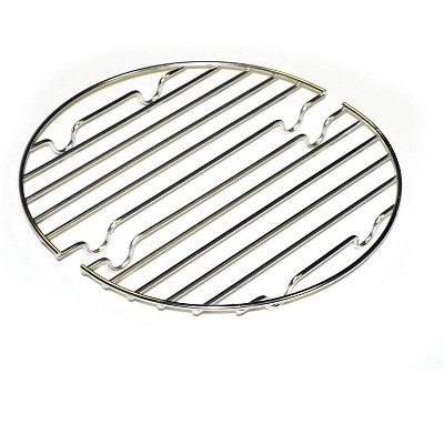 CanCooker RK-003 Round Outdoor Stainless Steel Two Piece CanCooker Rack, Raising Food Up and Prevents Burning and Sticking Meals, Silver