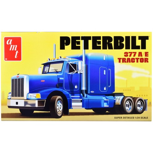 Skill 3 Model Kit Peterbilt 377 A/E Truck Tractor 1/24 Scale Model by AMT