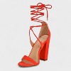 Charles Albert Women's High Heeled Dressy Strappy Lace Up Block Heels for Women – Open Toe, Gladiator, Comfy 4-Inch Heeled Sandals - 3 of 4