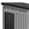 Plastic Dog House Outdoor Indoor Dog Kennel with Liftable Roof & Good Black/Gray - 3 of 4
