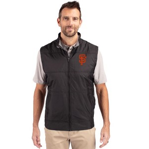 San Francisco Giants Cutter & Buck Stealth Hybrid Quilted Mens Big and Tall Windbreaker Vest - 1 of 1