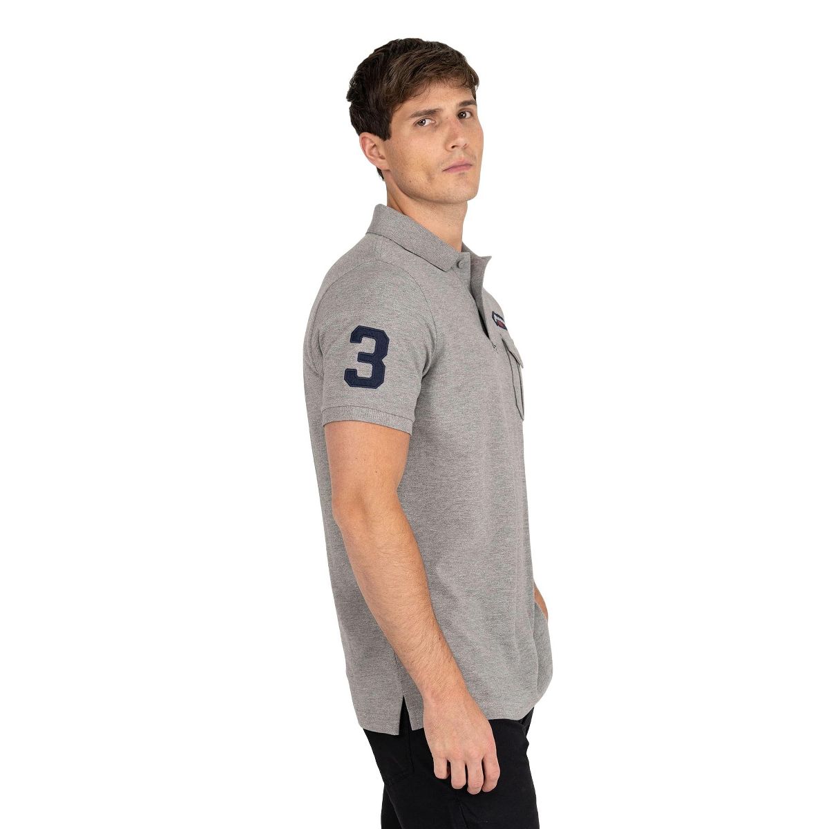 U.S. Polo Assn. Men's Slim Fit Stretch Pique Polo with Chest Pocket - thumbnail 6