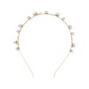 Unique Bargains Women's Cute Pearl Leaf Headbands Gold Tone 1 Pc - 4 of 4