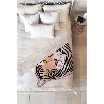 Allyson Johnson Wild Tiger Sherpa Fleece Blanket - Deny Designs