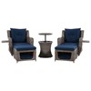 Syemin Patio Seating Sets, Comfortable Outdoor Seating Set, To Host Outdoor Gatherings in Style,Perfect for Leisure Time, Blue, 32.1"*32.1"*35" - 3 of 4
