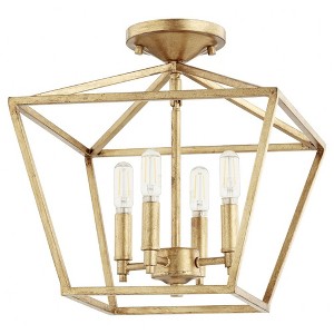 Quorum Lighting Gabriel 4-Light Gold Leaf Ceiling Mount - 1 of 1