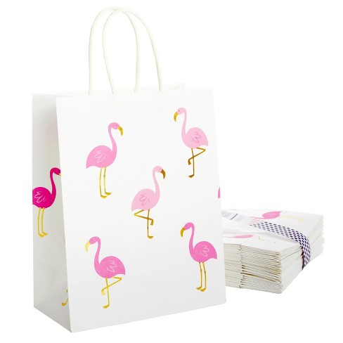 Sparkle and Bash 50 Pack Mini Pink Gift Bags with Handles, Bulk Kraft Party  Favor Bags (6 x 5 x 2.5 In)
