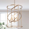 LNC Mania 3-Lights 14" Modern Cylinder Pendant  Lights, Gold/Black - 2 of 4