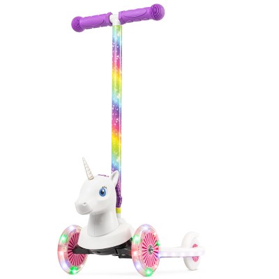 Dimensions Unicorn 3D Tilt and Turn Scooter with Light Up Deck and Wheels