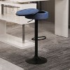 CAVINAS Adjustable Swivel Bar Stool with Hidden Storage, PU Leather Seat, 28"-36.2" Height Range, Set of 2 Armless Bar Chair with Metal Frame - 3 of 4