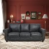 Mid-Century Vintage 3 Seater Sofa with Rivet Design - 2 of 4