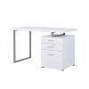 PAGED 55 Inches Computer Desk Modern Office Desk with 2 Drawers, Adjustable Shelf and Storage Cabinet for Office, Study - 4 of 4