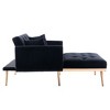 CAINAS 3-in-1 Convertible Accent Chair Bed with Adjustable Back&2 Pillows,Luxury Velvet Armchair Chaise Lounge for Living Room&Bedroom - 4 of 4