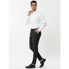 Lars Amadeus Men's Plaid Patterned Slim Fit Flat Front Business Dress Pants - image 4 of 4