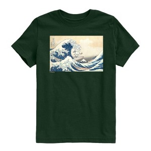Boys' - Peanuts - Snoopy Great Wave Short Sleeve Graphic T-Shirt - 1 of 4