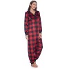 Ashford & Brooks Women's Mink Fleece Hooded One Piece Pajama Jumpsuit - 3 of 4