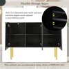 Minimalism Sideboard Buffet Cabinet Accent Cabinet With 3 Doors Shelves Buffet Cabinet - 4 of 4