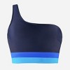 Women's Contrast Trim One Shoulder Pullover Bikini Top Swimsuit - Cupshe - 2 of 4
